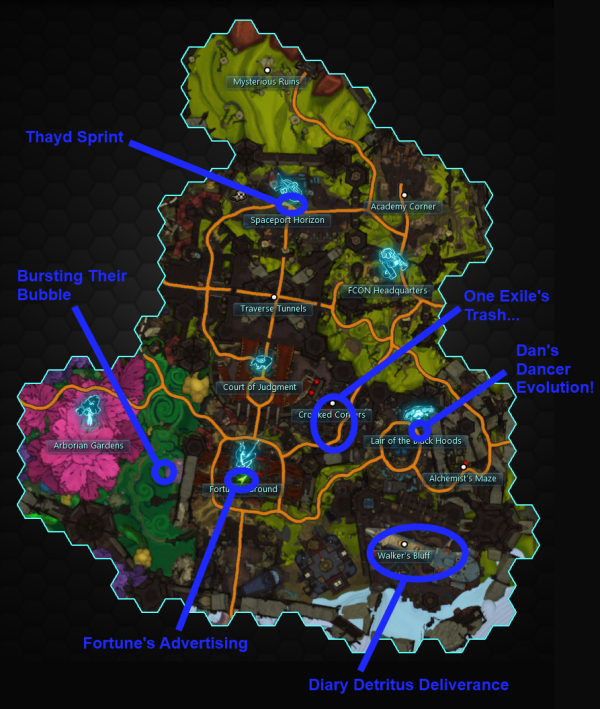 Map of Thayd Challenges